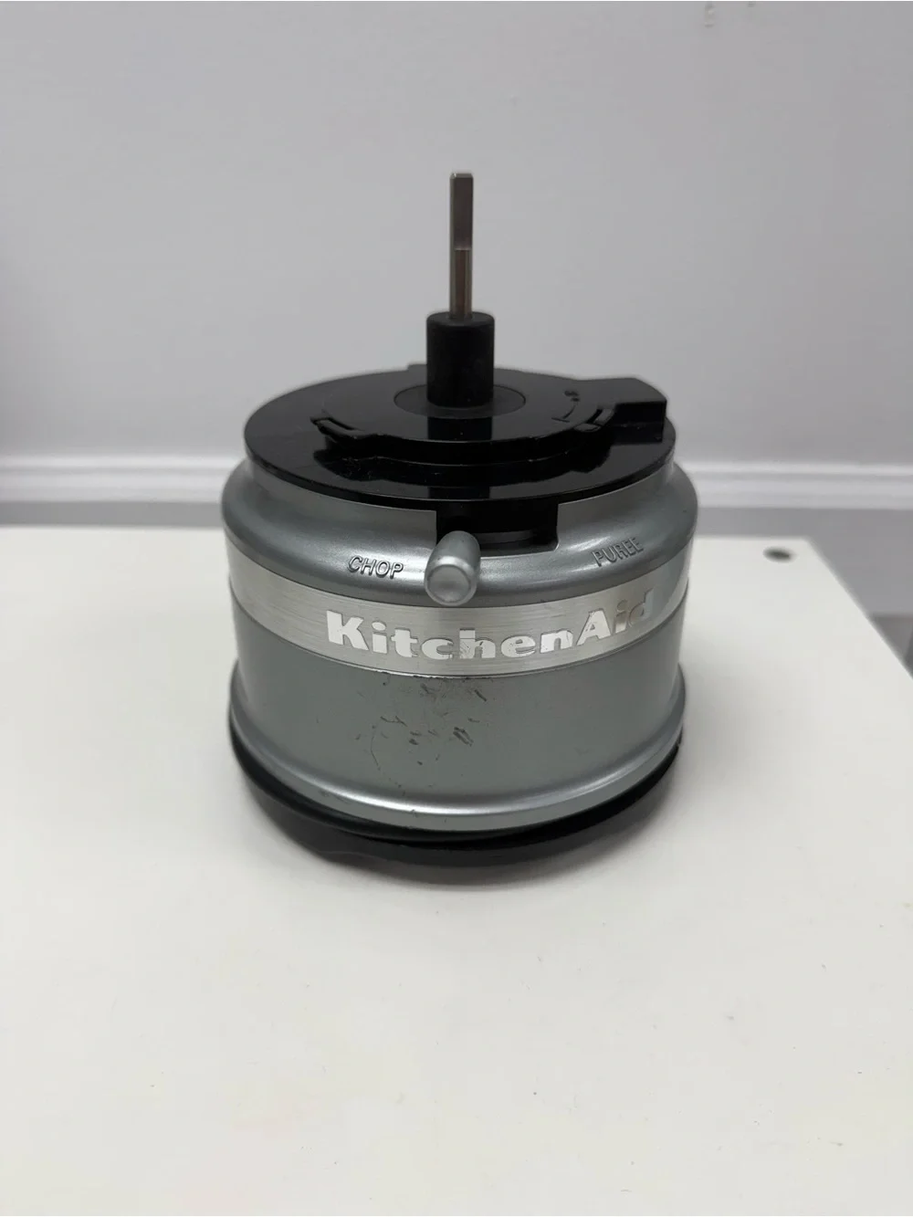 KitchenAid KFC3516QCU Food Chopper, Silver Replacement Base Only w/Manual.Tested